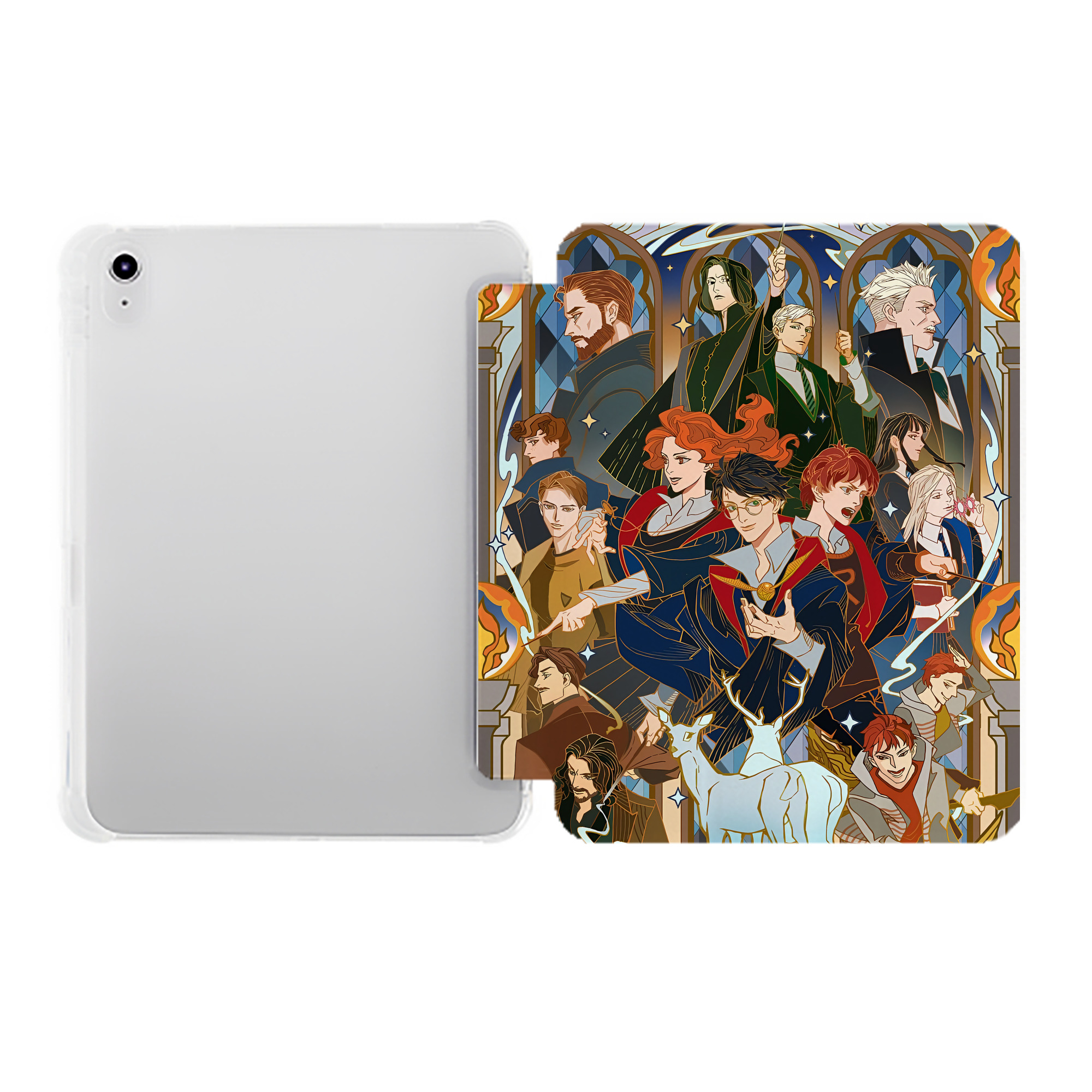 （画像用） Harry Potter ハリー・ポッターシリーズ IPad ケース ペン収納付き 三つ折りスタンド PUレザー×シリコン 対応機種9.5/10.5/10.9インチ